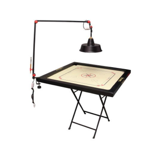 Two Fold Carrom Lamp Shade Stand with Electric Fitting