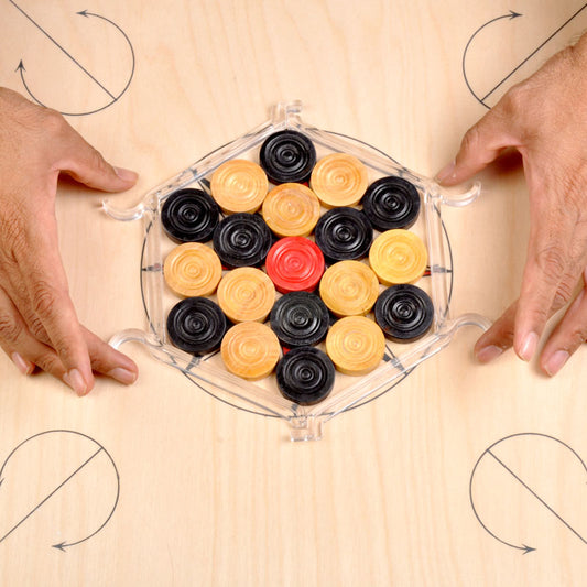Precise Carrom Coin Settler